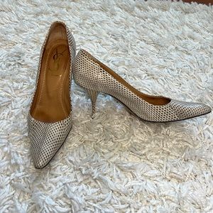 YSL snakeskin pumps